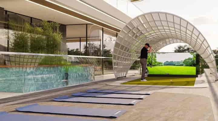 Lyxig 1/2 sovrum med privat pool vid Samana Lake View, IMPZ Dubai